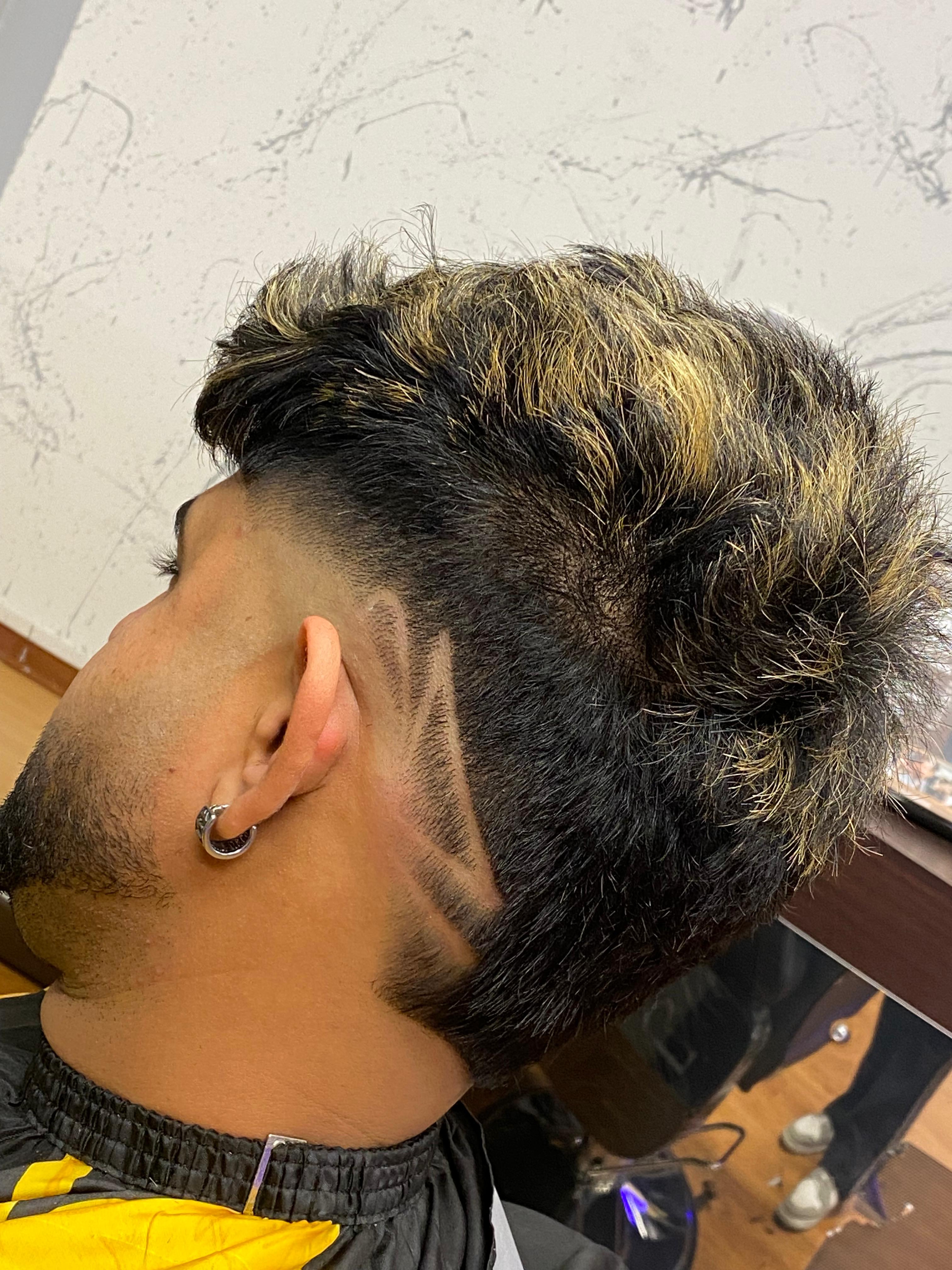 Bicolore oro-nero con fade e disegno